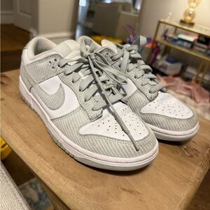 Nike Light Gray and White Sneakers